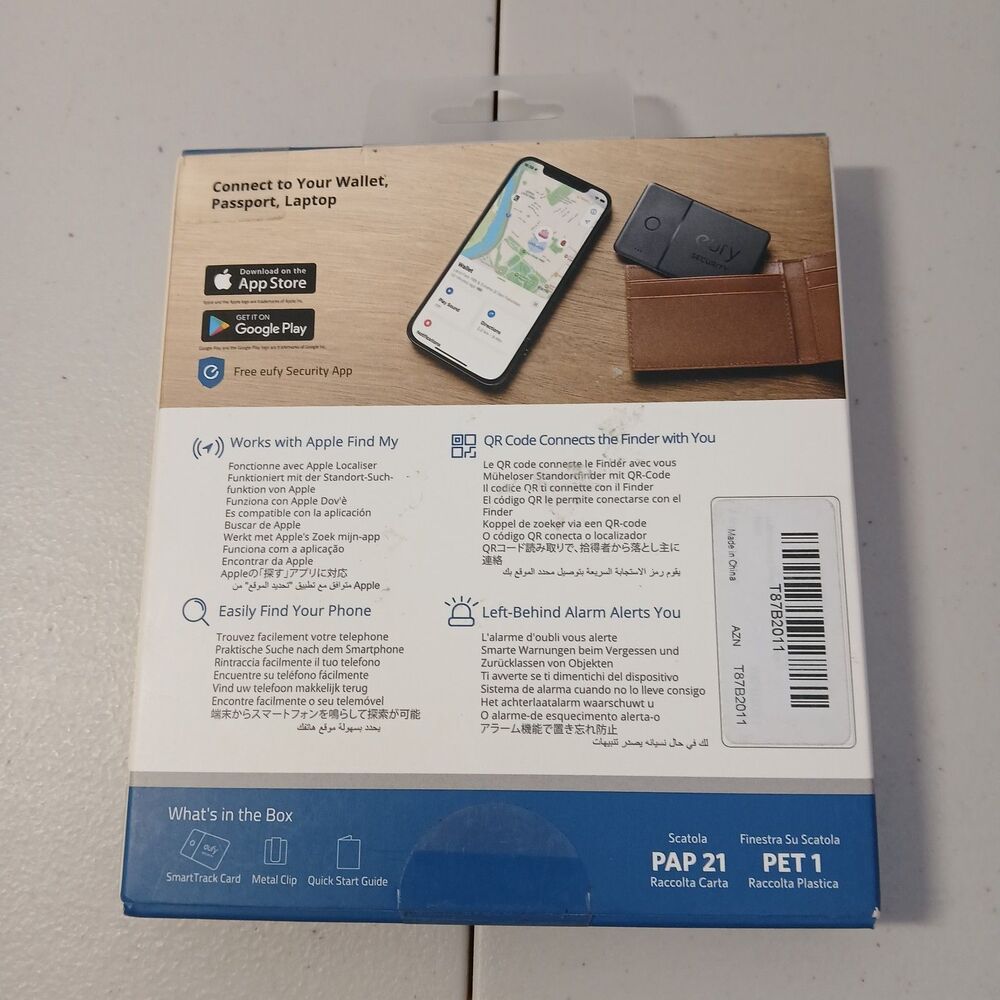 Eufy Smart Security Track Card Works with Apple Find My App Wallet Tracker NEW - Picture 2 of 5